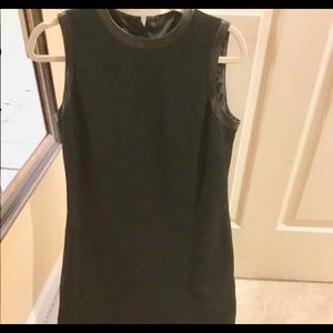 Ralph Lauren black dress w- faux leather trim